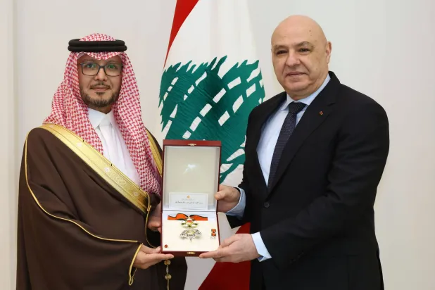 Aoun Awards Al-Bukhari the National Order of the Cedar: Saudi Arabia Remains a Steadfast Supporter of Lebanon